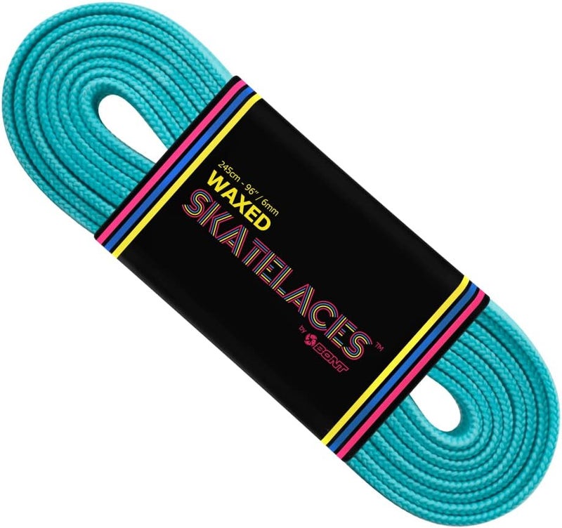 Bont Skates Waxed Laces - 6mm & 8mm - 47" 71" 79" 96" 108" - Pool Party Blue - Image 1